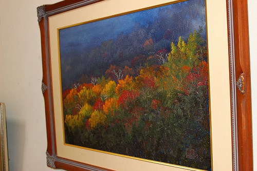 ひた押し花美術館に飾られていた絵画。きれいです!