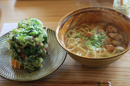 鶏かき揚げうどん