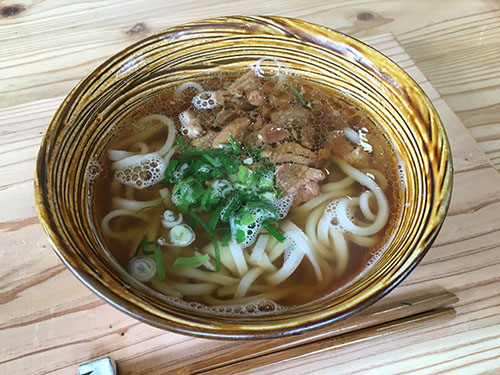 おすそわけ野菜のレストラン松原の鶏うどん♪