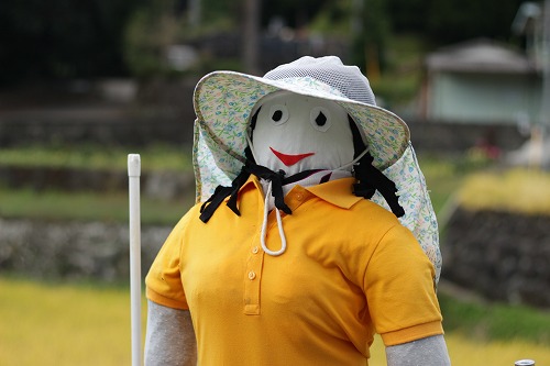 こんな可愛らしい案山子も。