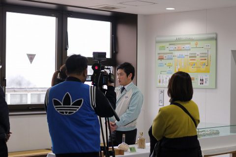 いいちこ日田蒸留所でのインタビュー