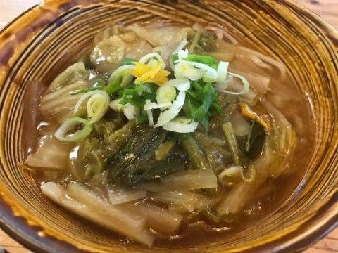 おすそわけ野菜のあんかけうどん